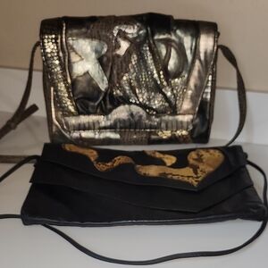 Elegant Black and Gold Women's Bag